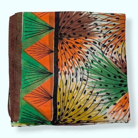 Vintage Silk Spotted Swirl Scarf - Picture 4 of 7